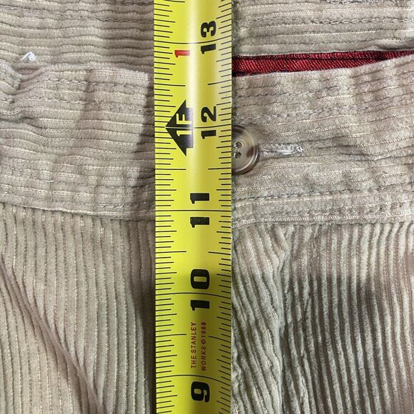 BUGLE BOY CO Pants Corduroy Pleated Cuffed Skater 90s Mens 32M Beige Tan 30x30 - Picture 6 of 11